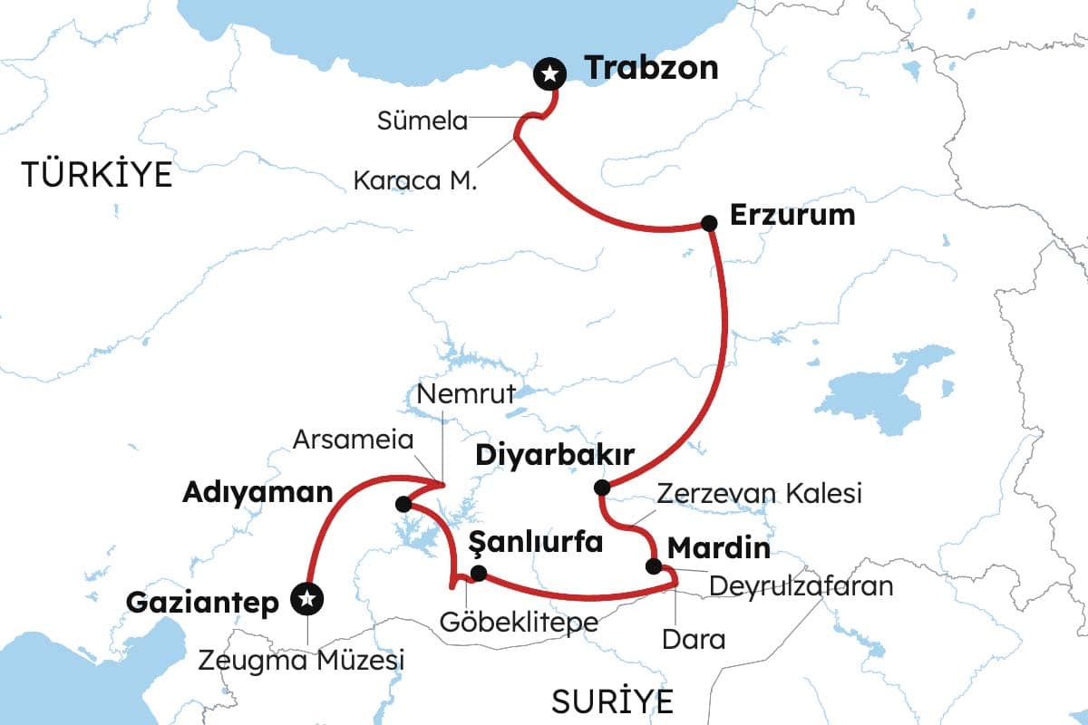 Itinerary map